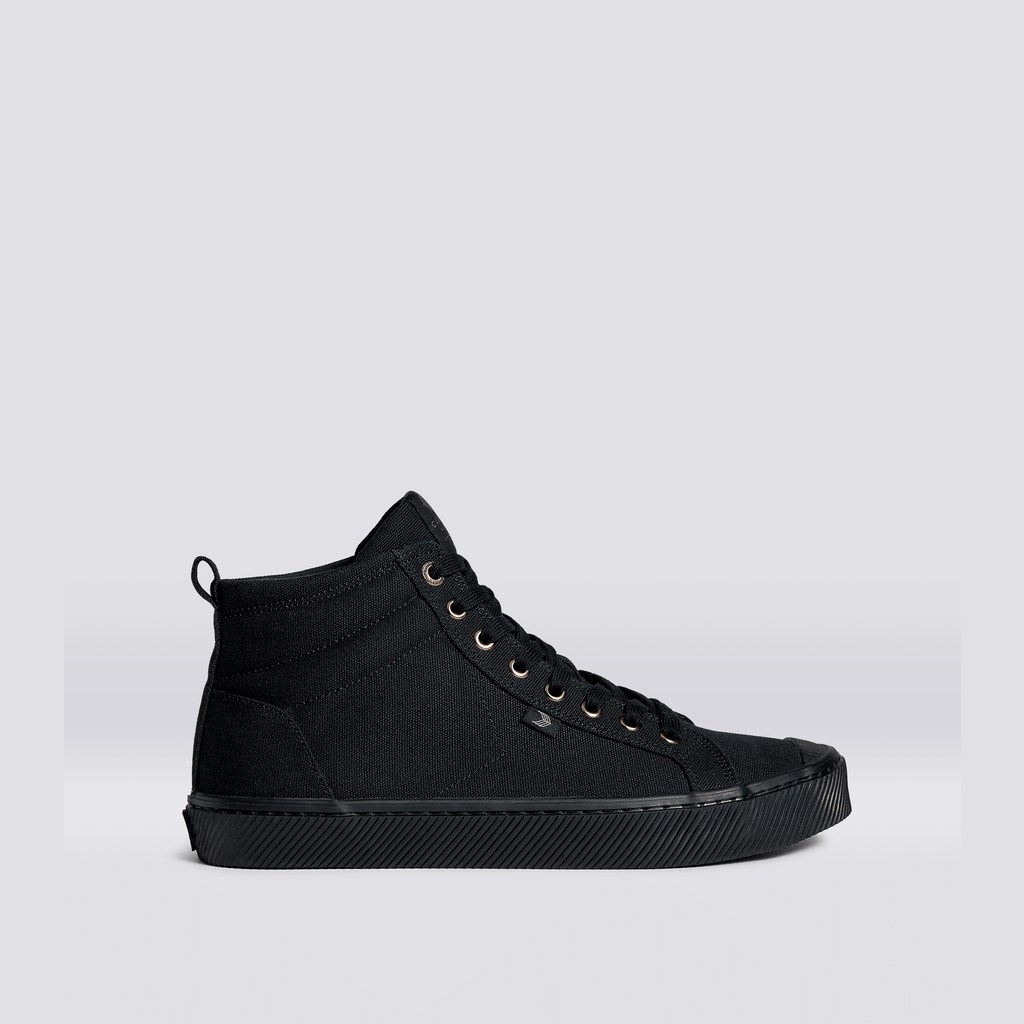 OCA HIGH Cariuma High Top Tela Vegan Noir Homme | UQE-9322175